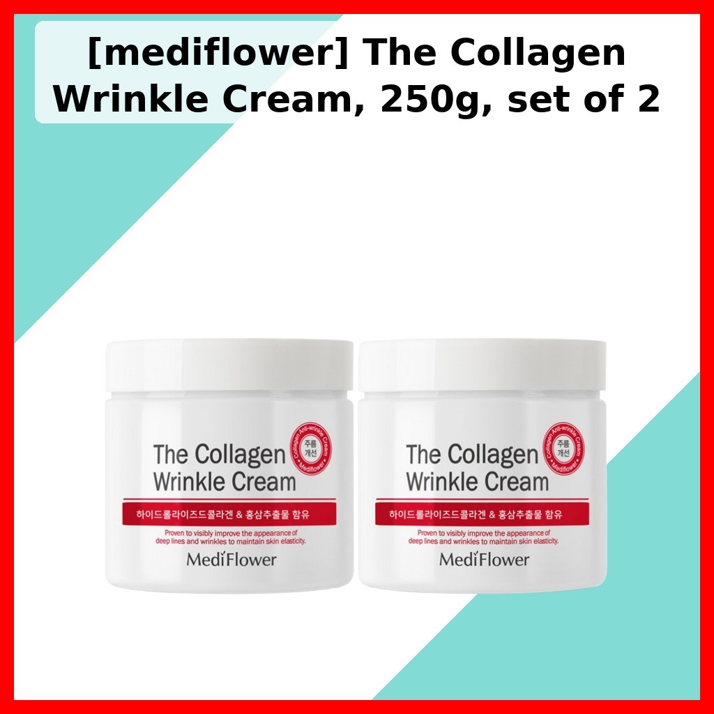 [mediflower] The Collagen Wrinkle Cream 250g ชุด 2 / ครีมคอลลาเจนเกาหลี / สูตรต่อต้านวัย by KOMART
