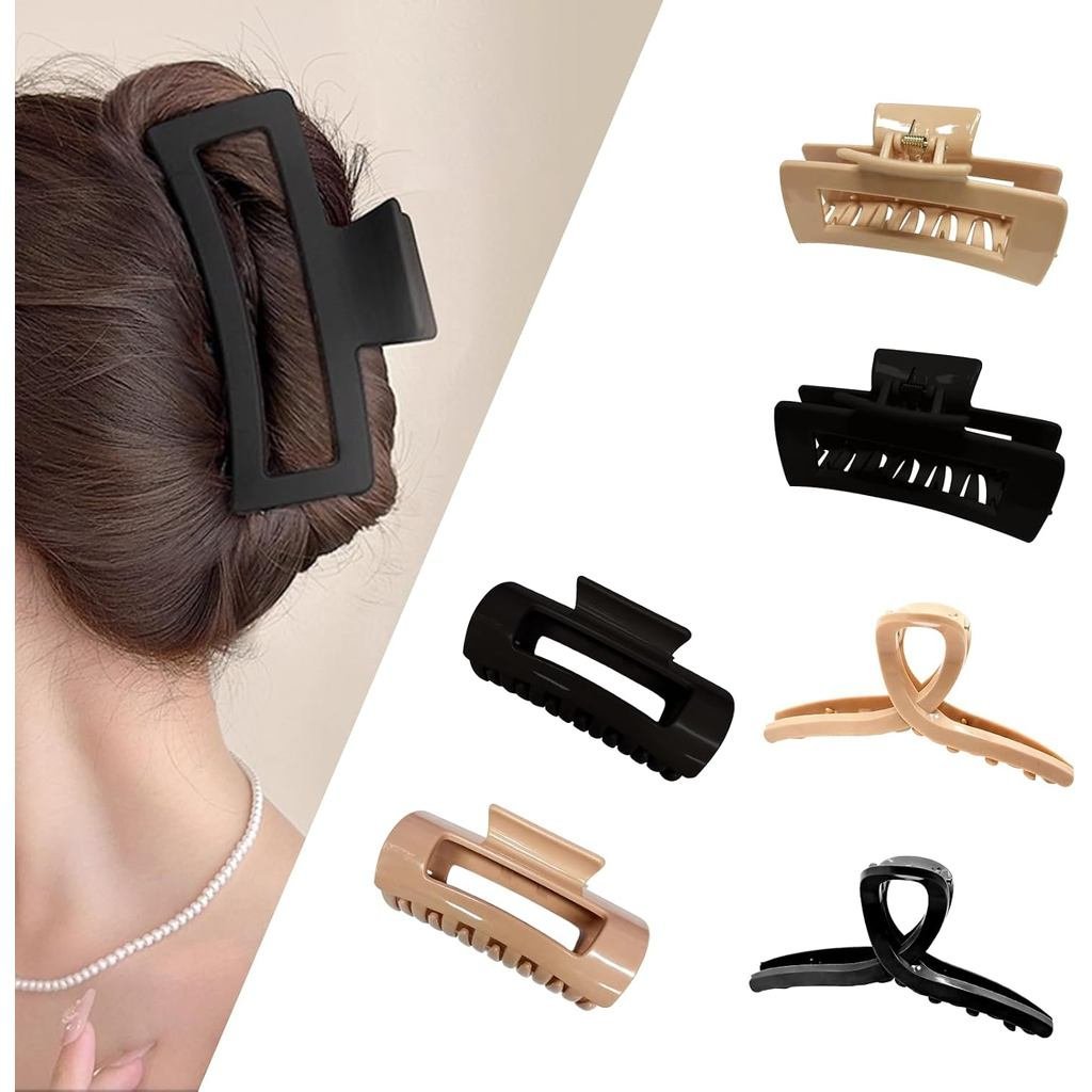 6PCS Mello Cloud Clip 4.2in Medium Soft Hair Claw คลิปยืดหยุ่น Cozy Claw คลิปขนาดใหญ่ NonSlip Barret