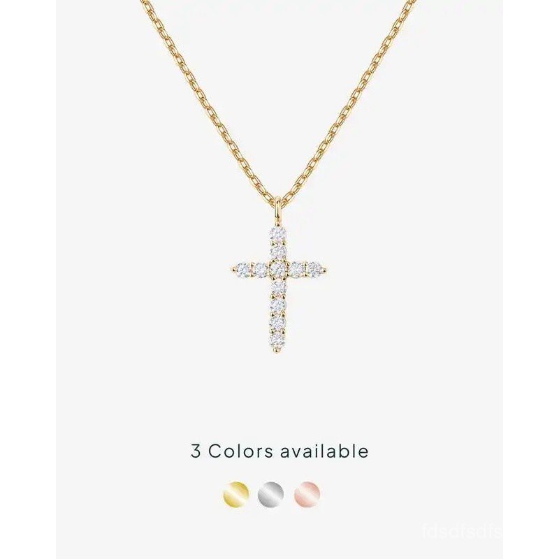 PAVOI14K Gold-Plated CROSS จี้สร้อยคอผู้หญิง-Hypoallergenic Cube Zirconia CROSS สร้อยคอ-ประณีตสร้อยค