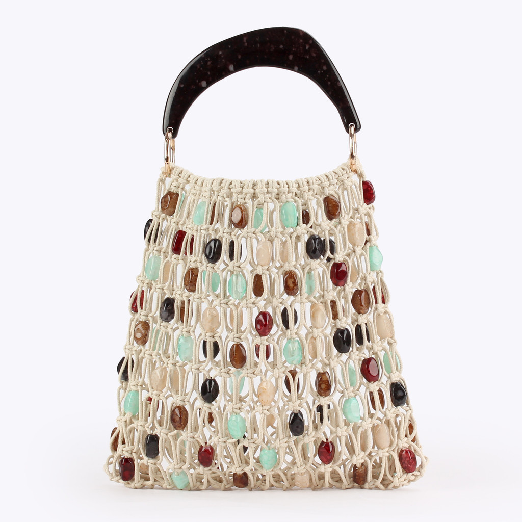 กระเป๋าสะพายทอมือทุกวัน Leisure All-Match Work Commuter Seaside Vacation Niche Simple Ladies Bag R9I