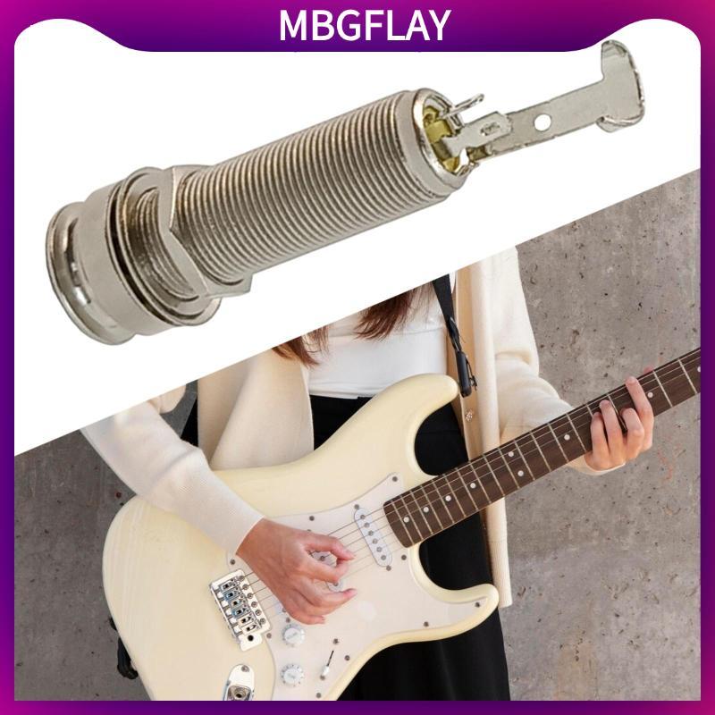 [mbgflay] 1/4" Stereo Mono End Pin Output Jack, Metal ,Endpin Jack, Zinc Alloy Spiral Stereo Output 