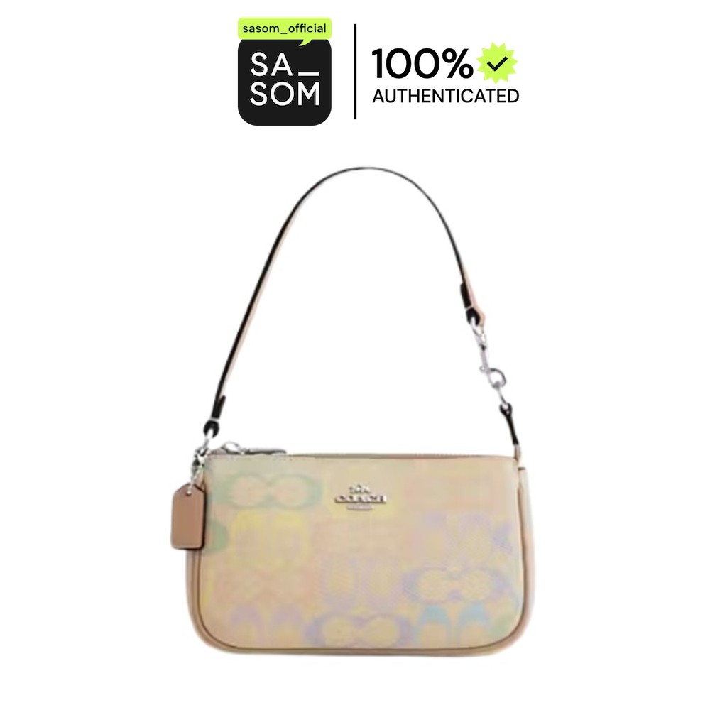 Coach Nolita 19 Nolita 19 In Rainbow Signature Canvas Sand | ของแท้ ตรวจสอบโดย SASOM