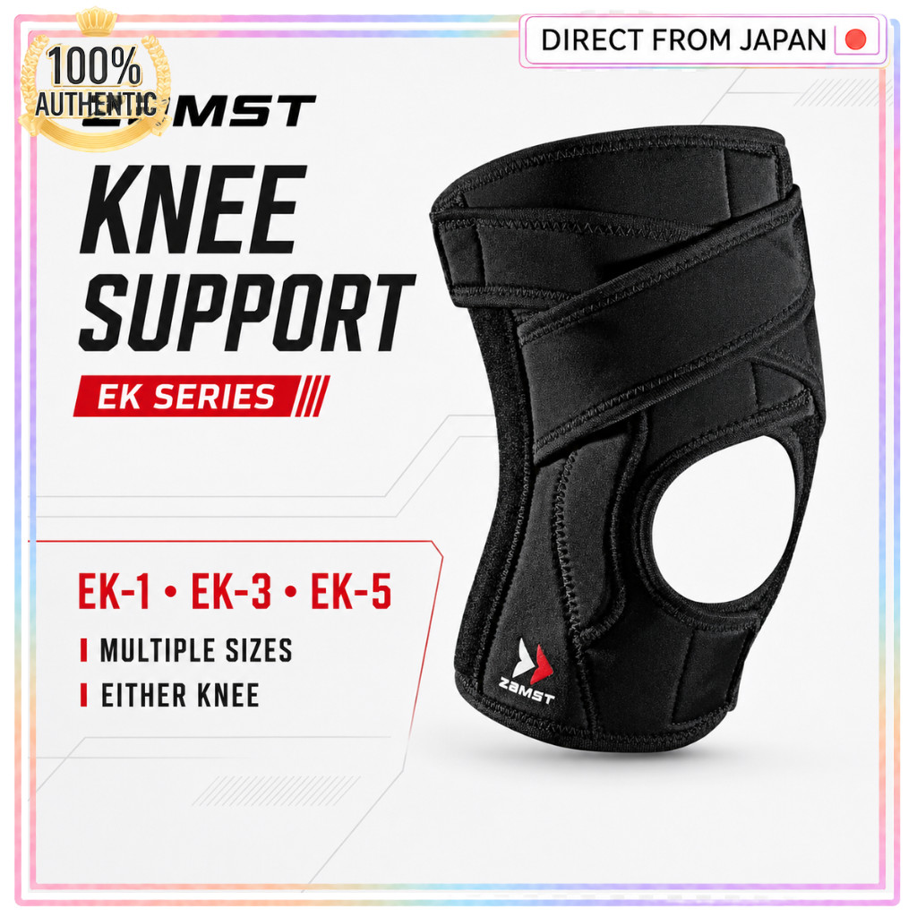 ZAMST EK Series Knee Support EK-1 EK-3 EK-5 Black Either Knee Multiple Sizes Sports