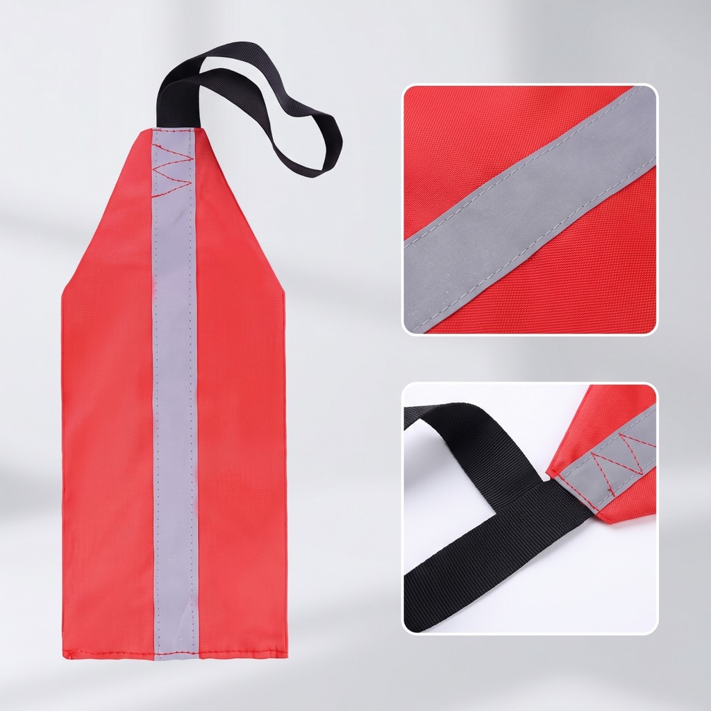Kayak Safety Flag Sturdy Kayak Warning Flag พร้อมห่วง Weather-Resistant Heavy-Duty สําหรับเรือคายัค,