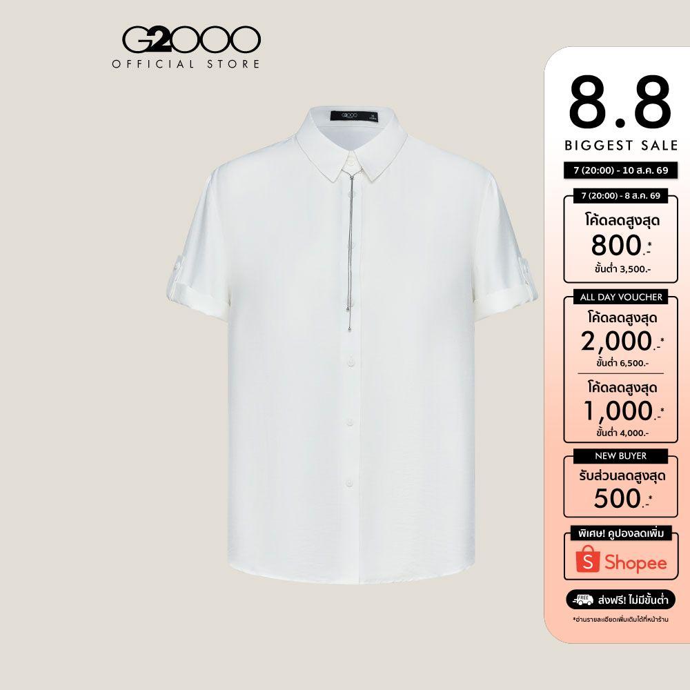 G2000 เสื้อเบลาส์สำหรับผู้หญิง Loose Fit รุ่น 5124641801 OFF-WHITE