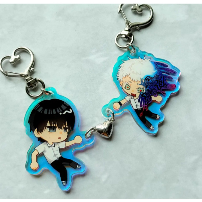 Hikaru และ Yoshiki Summer Died Inspired Holographic พวงกุญแจ Charms, TSHD Charms, Hikaru