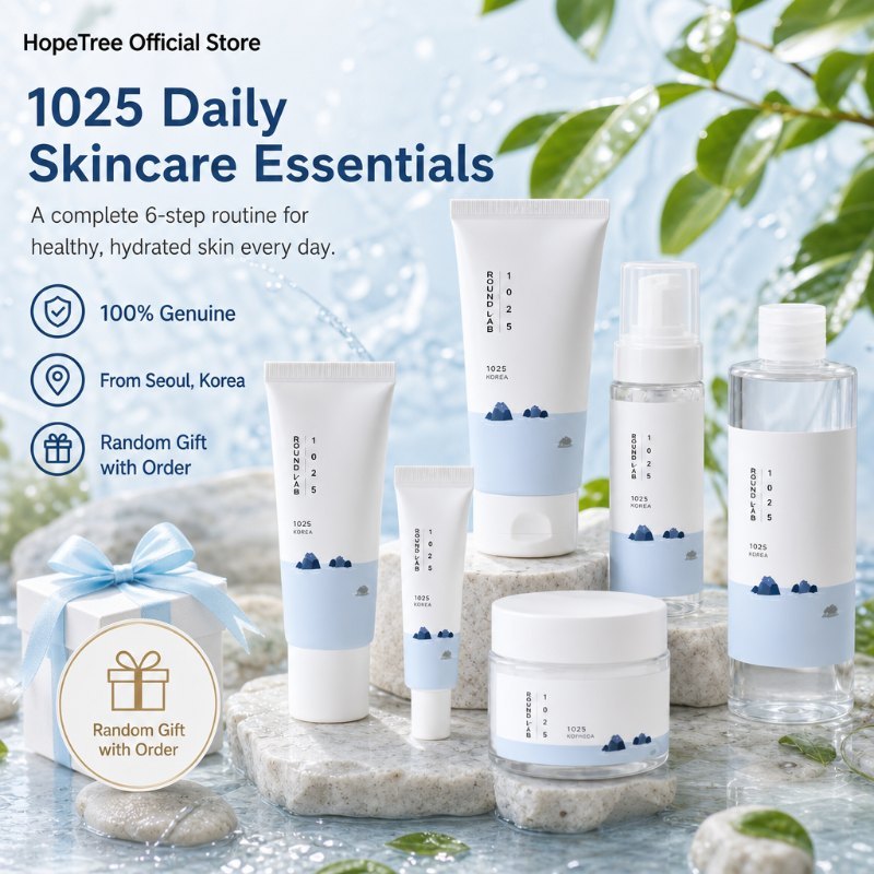 Olive Young Bestseller Round Lab 1025 Dokdo Toner/Cleanser/Face Cream/Eye Cream/Sunscreen Sensitive Skin 200/150/50/30ml