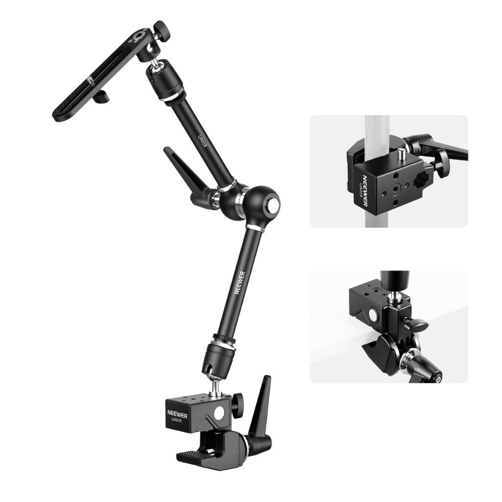 NEEWER UA018 Magic Arm 21" With Super Clamp ขาตั้งกล้อง ที่ยึดกล้อง หมุนได้ 360° รับน้ำหนักได้ 3kg