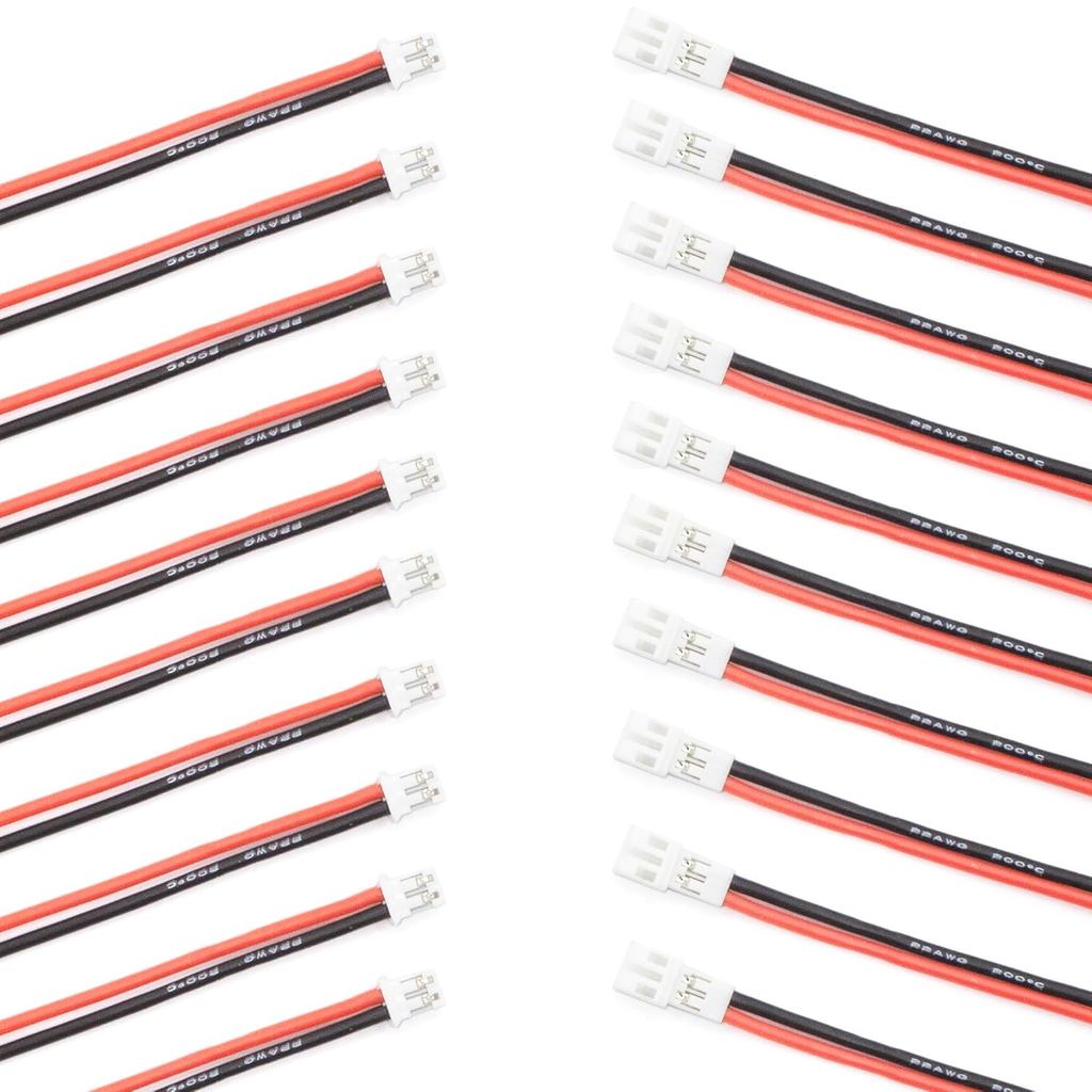 MEIVIFPV JST-PH 2.0 Connector Cable 2-Pin PH2.0 สายซิลิโคนชาย/หญิง 10 ซม.