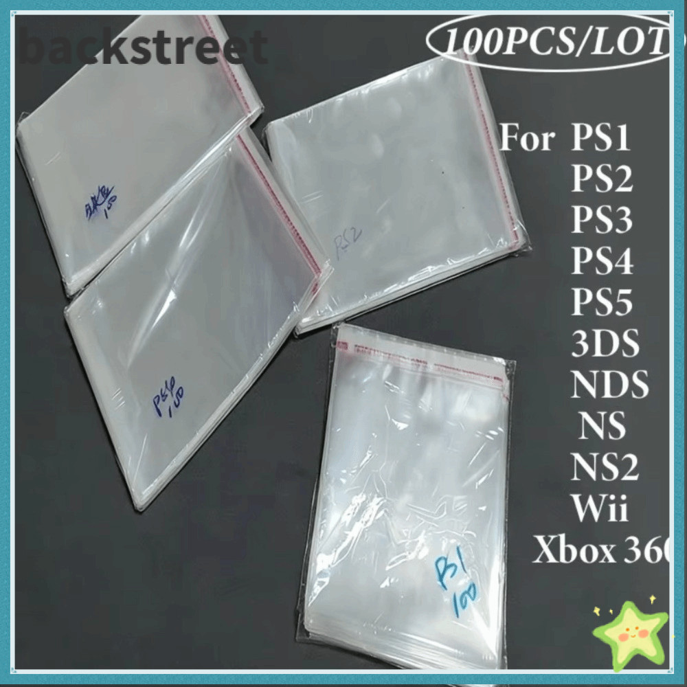 BACKSTAGEDVKU 100pcs Self-Adhesive ป้องกันกระเป๋า,วัสดุพลาสติกกันฝุ่นแผ่นเกมกระเป๋า, Moisture-Proof 