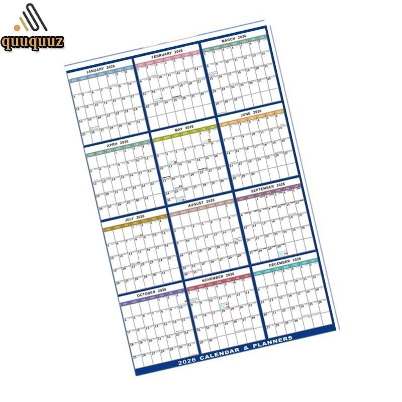 QUU 2026 Yearly Planner ปฏิทิน Family Home Planner Calender ปฏิทินลบได้