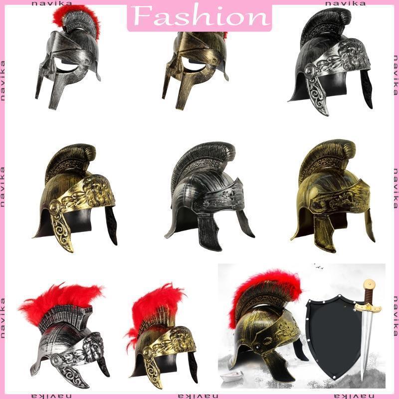 NAV ผู้ใหญ่คอสเพลย์ Knight หมวกกันน็อค Vintage Greek Roman Knight หมวก Carnival Party