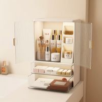 Simple Modern Desktop กล่องเก็บเครื่องสําอาง Multi-Layer Partition Tidy-up Beauty Products Cosme