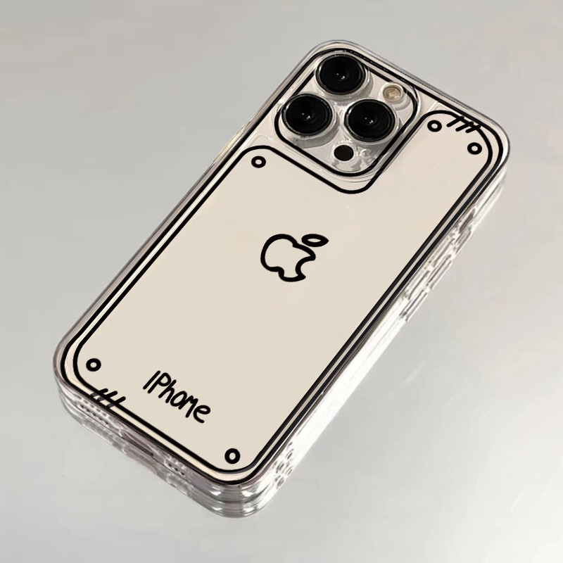 เคส iqoo z9x 5g เคส iqoo 13 สองมิติมือวาดเส้นเหมาะสําหรับ iphone16promax เคสโทรศัพท์ Apple 15/13/14/