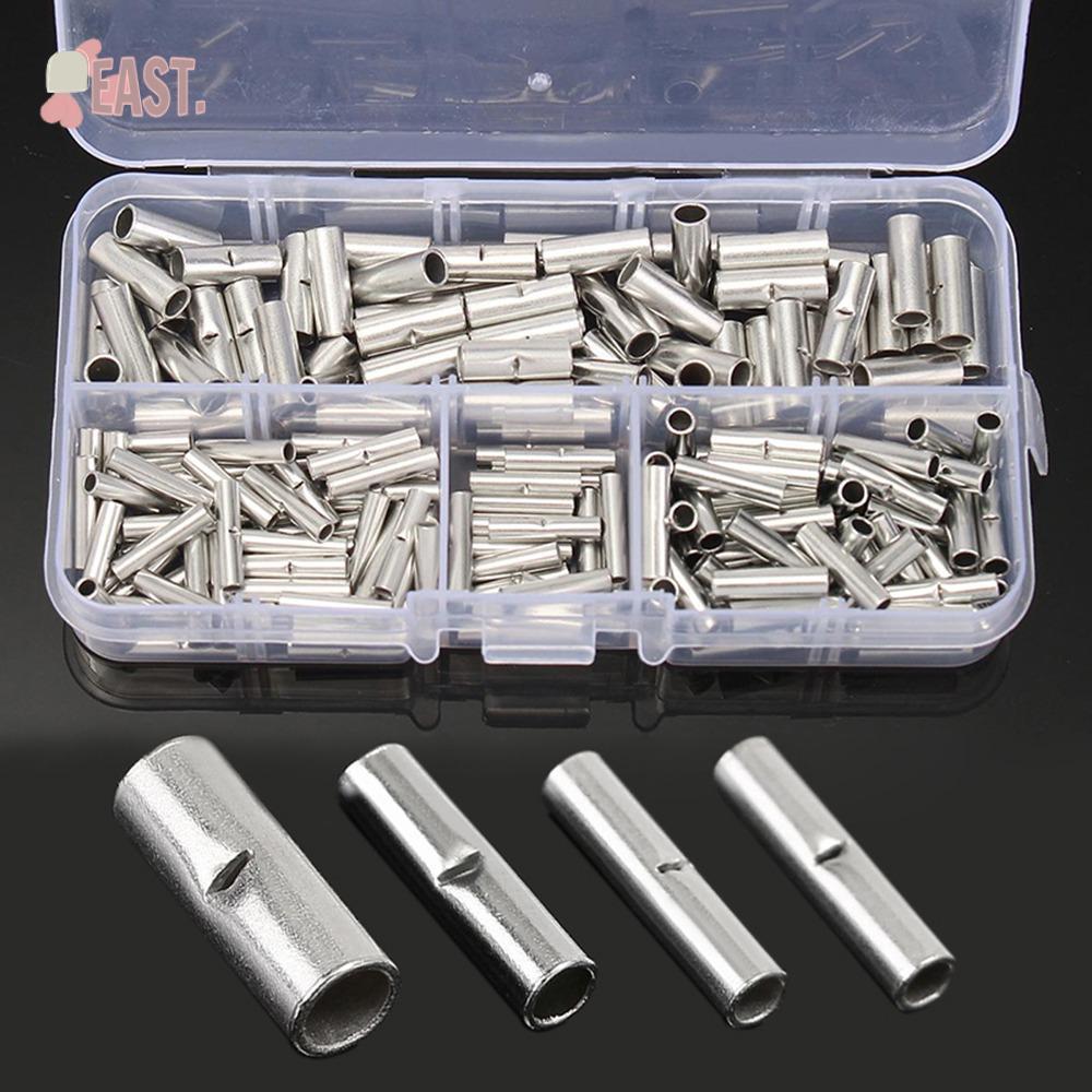 EASTS 200 ชิ้น Non-ฉนวน Butt Connectors, 16-14 AWG 22-18 AWG Wire Ferrules,ไม่มีรอยต่อ Crimping Desi