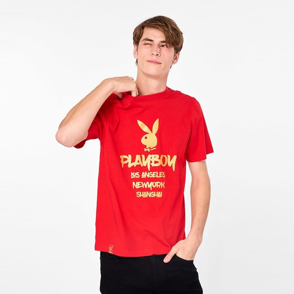 PLAYBOY เสื้อยืดคอกลม  รุ่น P1MT251TB001RE
