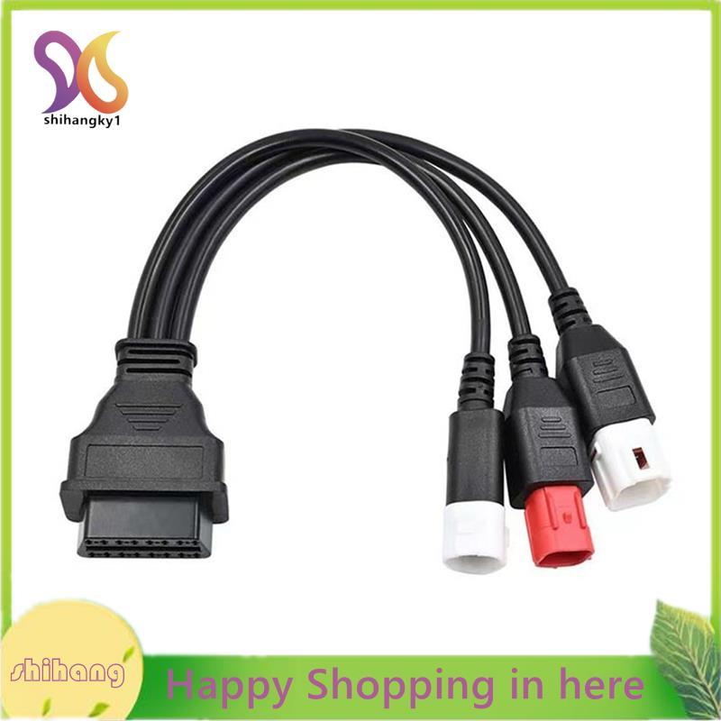 สายต่อสายวินิจฉัยรถจักรยานยนต์สําหรับ 3Pin 4Pin สําหรับ 6PIN OBD2 Connector