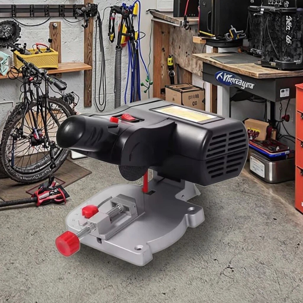 EFFC Mini Miter Cut-off Chop Saw Benchtop เครื่องตัดตารางเหล็กและเรซิ่นใบมีดสําหรับไม้พลาสติก Metal&
