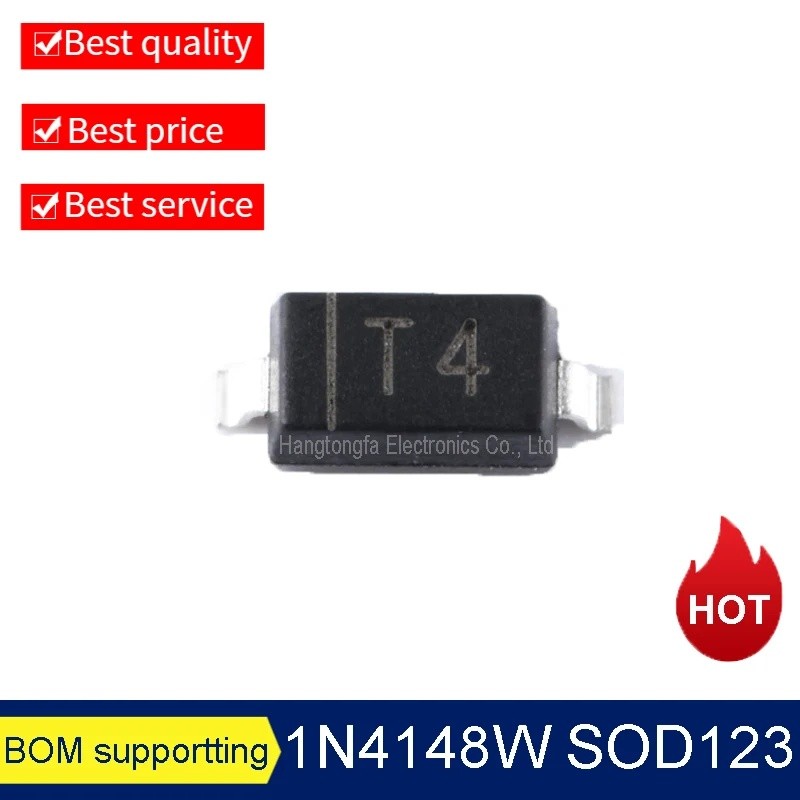 100 ชิ้น 1N5819 1N4007 1N4148 SOD-323 1206 1N4148WS 1N5819WS SOD-523 MBR0520LT1G MBR0530LT1G MBR0512