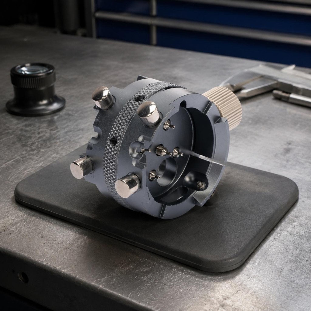 Precision Fit 7750 Movement Holder ที่นั่งเคลื่อนไหวอลูมิเนียมอัลลอยด์ขนาดกะทัดรัดสําหรับช่างซ่อมนาฬ