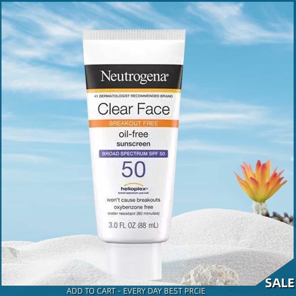 NEUTROGENA CLEAR FACE SPF 50 OIL-FREE SUNSCREEN 88ml ใหม่
