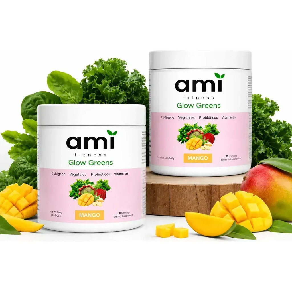 2 ชิ้น Polvo Ami Fitness Glow Green Collágone Probiótico DL6I