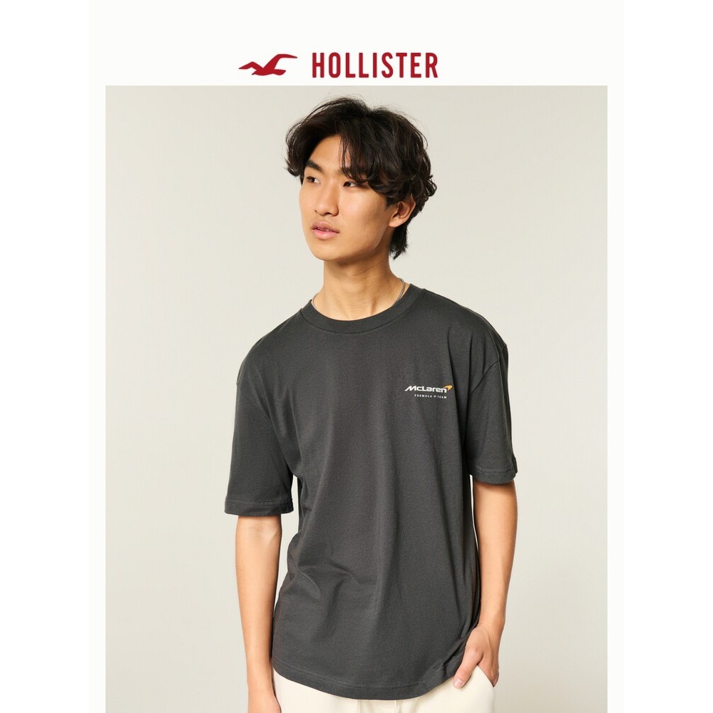 Hollister American Cotton Black Racing Couple Short Sleeve T-Shirt 100% Premium Cotton Summer Mens S
