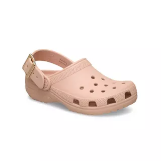 CROCS รองเท้าลำลองผู้ใหญ่ CLASSIC METALLIC BUCKLE CLOG - BLUSH