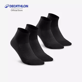 Decathlon Socks Hike 100 Mid 2-Pack ถุงเท้าหุ้มข้อเดินป่ารุ่น 100 แพ็ค 2 คู่ - Black