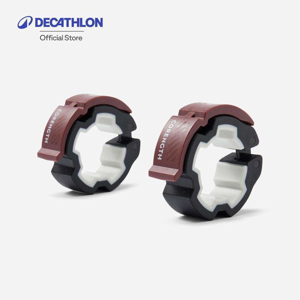 Decathlon Pair Of Weight Training Disc Collars ปลอกล็อคเวทสำหรับเวทเทรนนิ่ง 2 ชิ้น ขนาด 28 มิลลิเมตร - Black