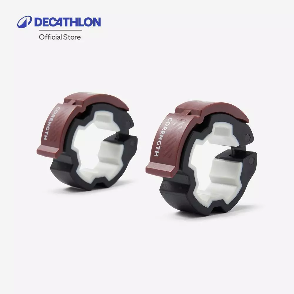 Decathlon Pair Of Weight Training Disc Collars ปลอกล็อคเวทสำหรับเวทเทรนนิ่ง 2 ชิ้น ขนาด 28 มิลลิเมตร - Black