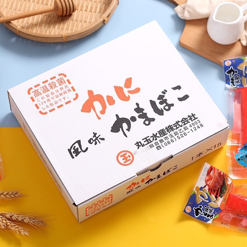 เกาหลีนําเข้า Marutama Suisan Maruku Crab รส Crab Fillet Hokkaido Crab Meat Stick ทอด Skewers ซูชิหม
