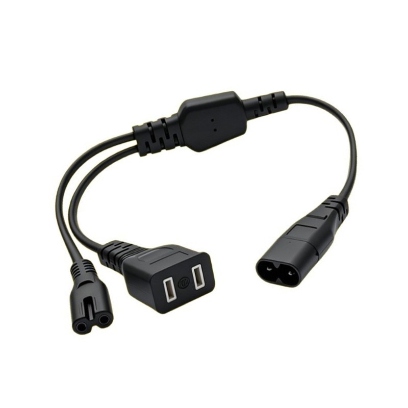 R* Y แยกสายกับชาย Inlet หญิงและ 2-Slot Outlet 60 ซม.สําหรับ Neeat โต๊ะในร่มเค้าโครงสายเคเบิลและแบ่ง 