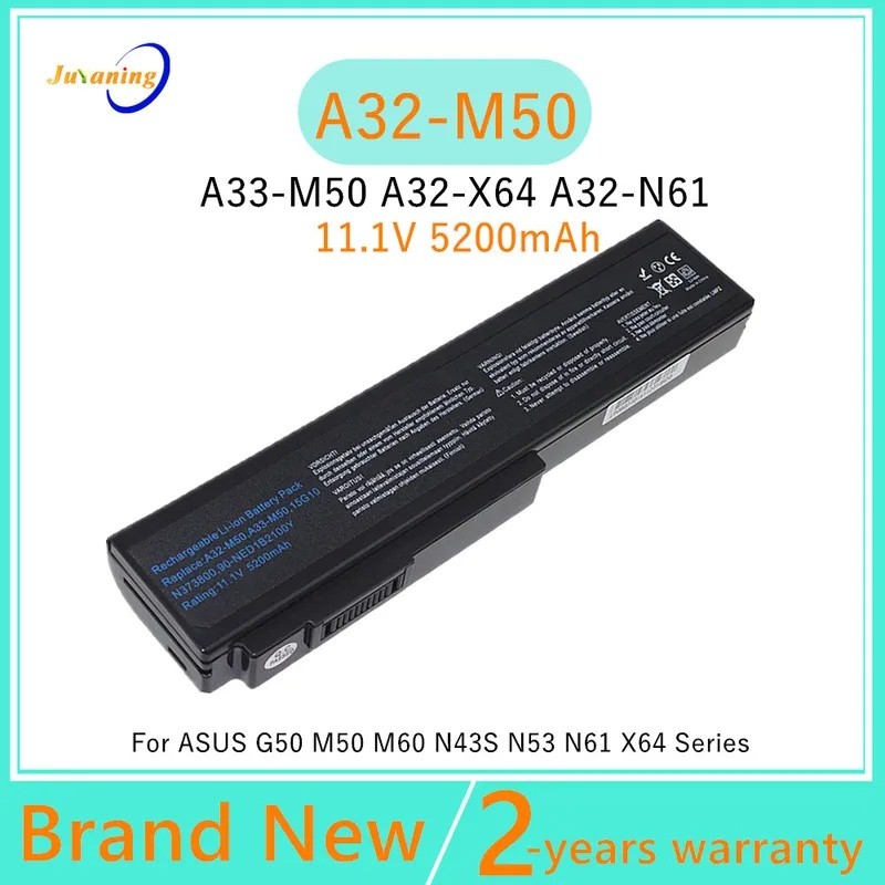 แบตเตอรี่แล็ปท็อปสําหรับ Asus N61 N61D N61J N61V N61JA N61JQ X64 X64J N61VF X64JA X64JQ X64JV X64V X