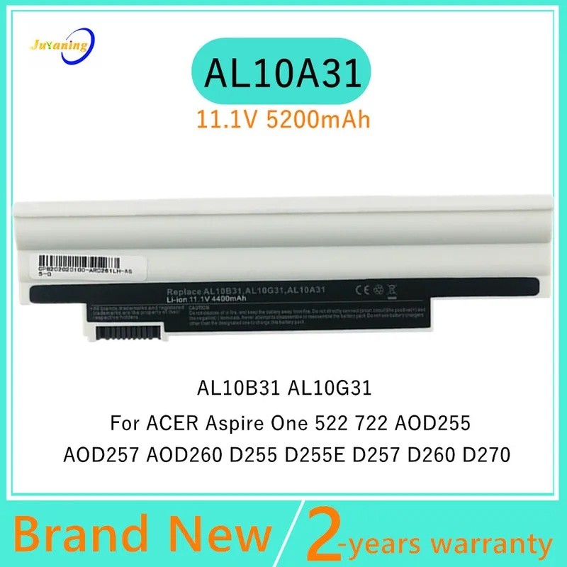 แบตเตอรี่แล็ปท็อปแบตเตอรี่โน๊ตบุ๊คสําหรับ Acer AL10A31 AL10B31 AL10G31 one 360 AOD255 D255E D257 D26