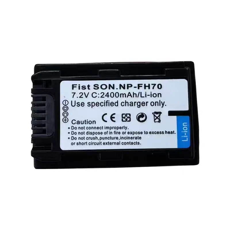 NP-FH50 NP-FH70 แบตเตอรี่ 2400mAh แบตเตอรี่สําหรับ Sony NP-FH30 NP-FH40 NP-FH100 DSC-HX1 HX100V HX20