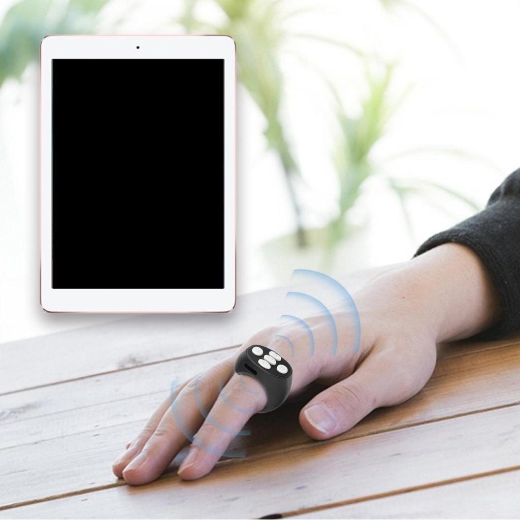 App หน้า Turner 10m 32.8ft Bluetooths แหวนรีโมทคอนโทรล Scrolling Clicker สําหรับโทรศัพท์ Pad กล้องชั