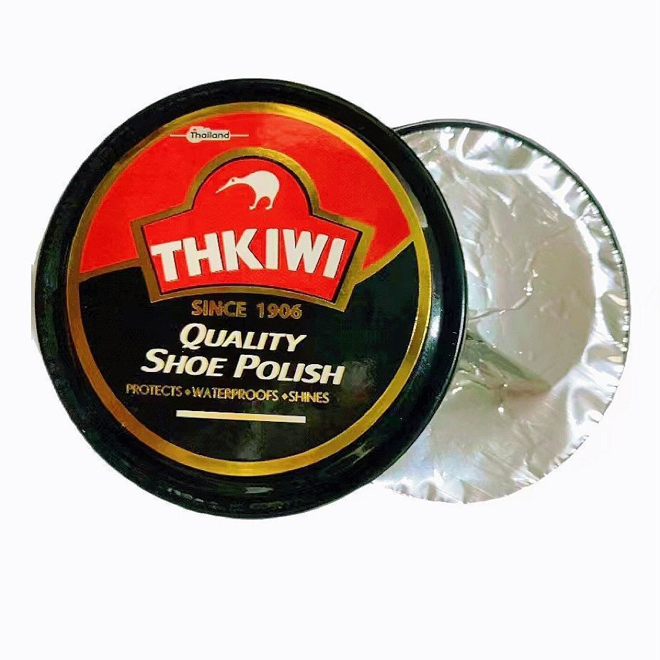 ขายร้อนแนะนํา KIWI ประเทศไทยนําเข้า Qiwei รองเท้าขี้ผึ้ง Qiwei รองเท้าภาษาโปลิชคําเรียบรองเท้าหนังบํ
