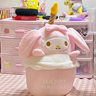 ตุ๊กตาผ้า ออกแบบเค้กวันเกิด การ์ตูนเมโลดี้ ของเล่นตุ๊กตา มีดนตรี เทียนจะเรืองแสง