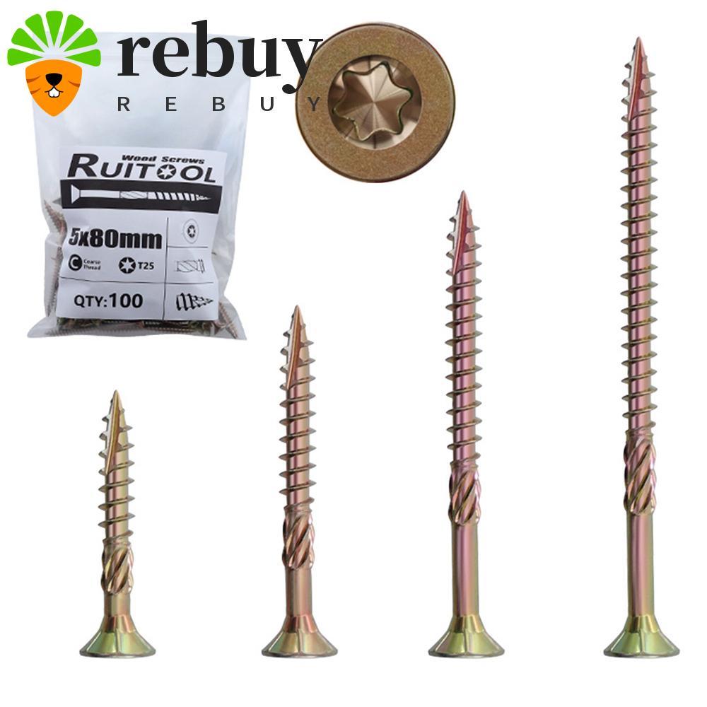 REBUY สกรูโลหะ Binding Deck Self Tapping Torx สังกะสีงานไม้อุปกรณ์