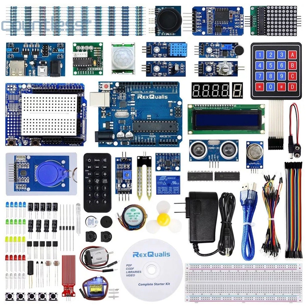 ชุดเริ่มต้นสําหรับ Arduino UNO R3 พร้อมการสอนที่ครอบคลุมสําหรับโครงการที่ใช้งานได้จริง Arduino IDE