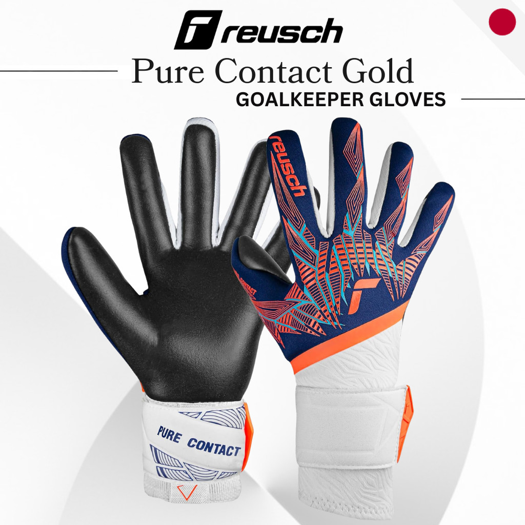 Reusch Pure Contact Gold Goalkeeper Gloves 5470100 Hybrid Negative Japan