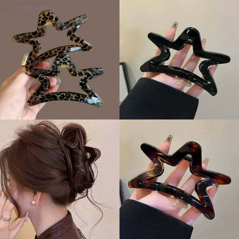Retro ขนาดใหญ่ปลาดาว Grips Hairpin Hairclips อุปกรณ์เสริมสําหรับผู้หญิง