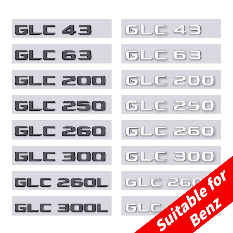[ฟรี 4Matic] เหมาะสําหรับ benz benz GLC ป้ายท้ายรถด้านหลังสติกเกอร์ป้ายรถ GLC300 GLC260 GLC63S โลโก้