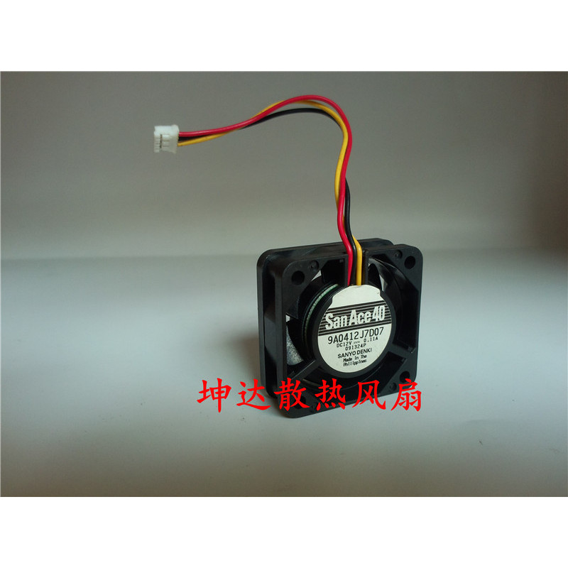 Sanyo 9A0412J7D07 4 ซม.4015 12V0.11A Double Ball เกมคอนโซลแหล่งจ่ายไฟพัดลมคุณภาพสูง