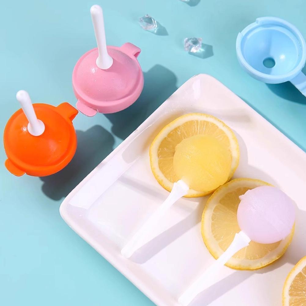 Creative Lollipop Ice Pop แม่พิมพ์อาหารเด็กถาดแช่แข็งเกรดอาหาร Ice Cube ถาดสําหรับ Home M2v1