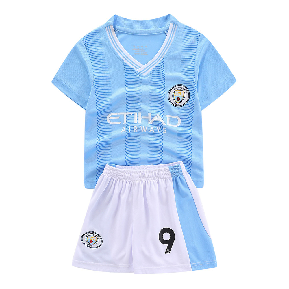 เด็กผู้ใหญ่ Harland Jersey Shorts Suit Debra Inner Football Jersey Suit Haaland Jersey