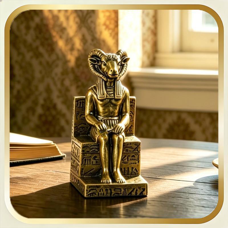 Anubis Ram Khnum Egyptian Vintage เรซิ่นรูปปั้นชุดตกแต่งสะสม Figurines Eco-safe วัสดุสําหรับ Home Ca