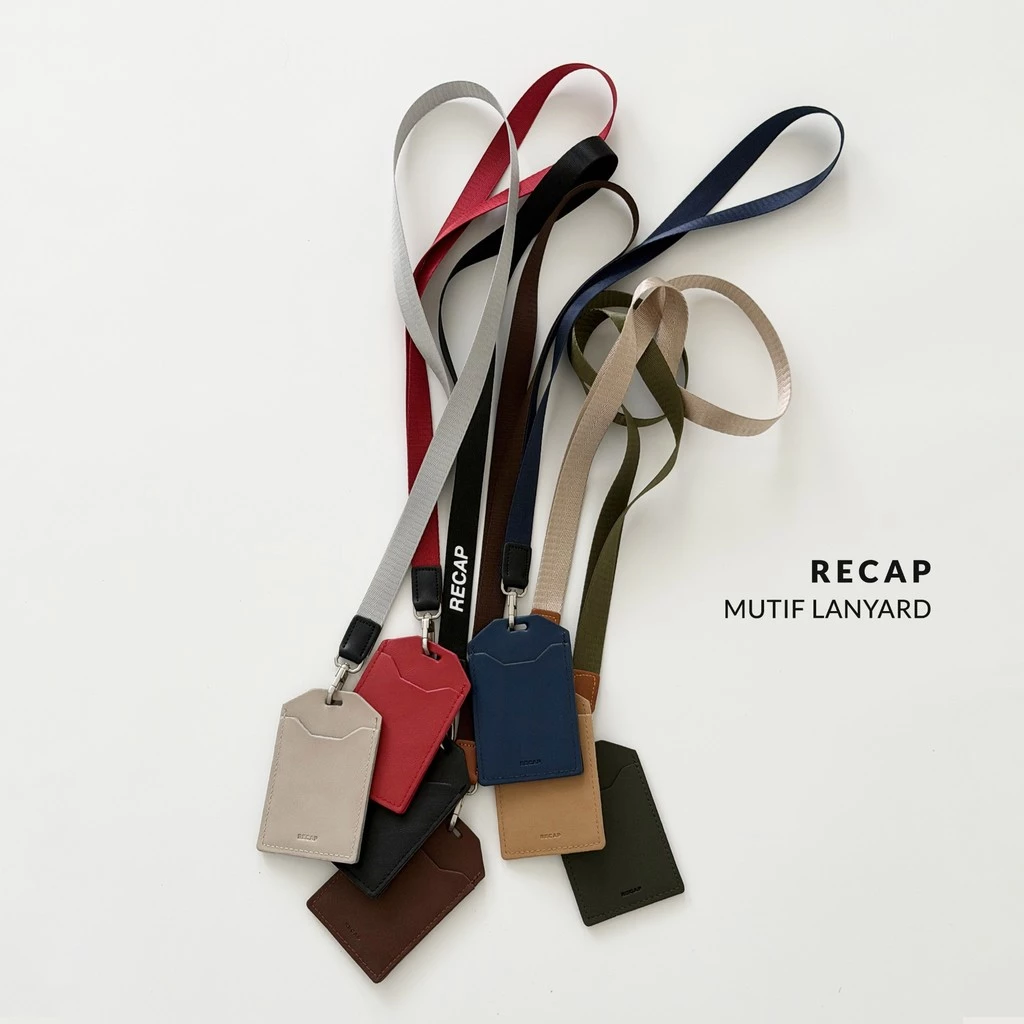 RECAP Mutif Lanyard(20mm.) | สายคล้องบัตรพนักงาน สายห้อยบัตร สายคล้องบัตร สั่งทำชื่อ Personalized name.