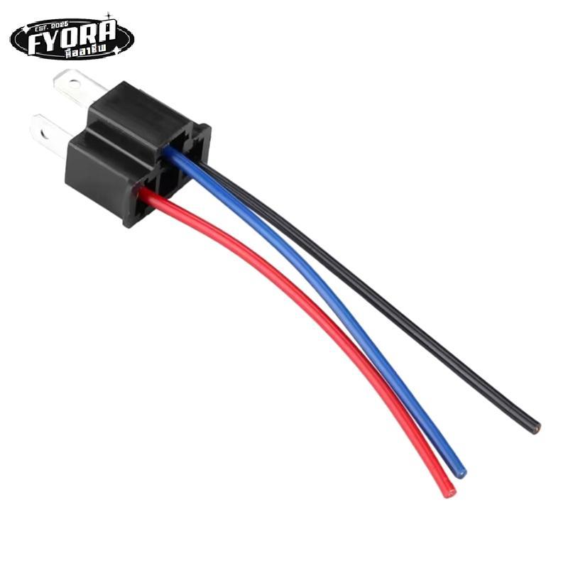 FYORA 9003 H4 หลอดไฟ Soet ชายอะแดปเตอร์ Connector ไฟหน้ารถหมอกโคมไฟชายอะแดปเตอร์ Soet สายไฟไฟหน้า Co